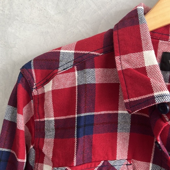 Mens Vintage Work Wear Plaid Long Sleeve 100% Cotton Shirt NWT, size M - Picture 6 of 9